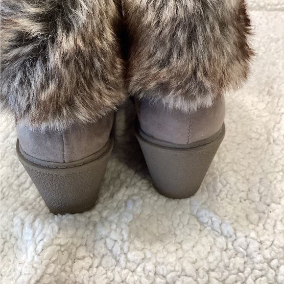 ANA Womens Taupe gray wedge Ankle boots size 10 - Picture 6 of 9